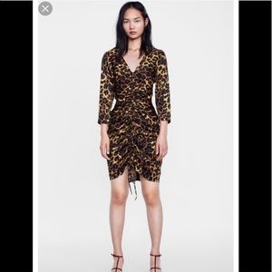 Zara cheetah dress. Fits small and M. adjustable